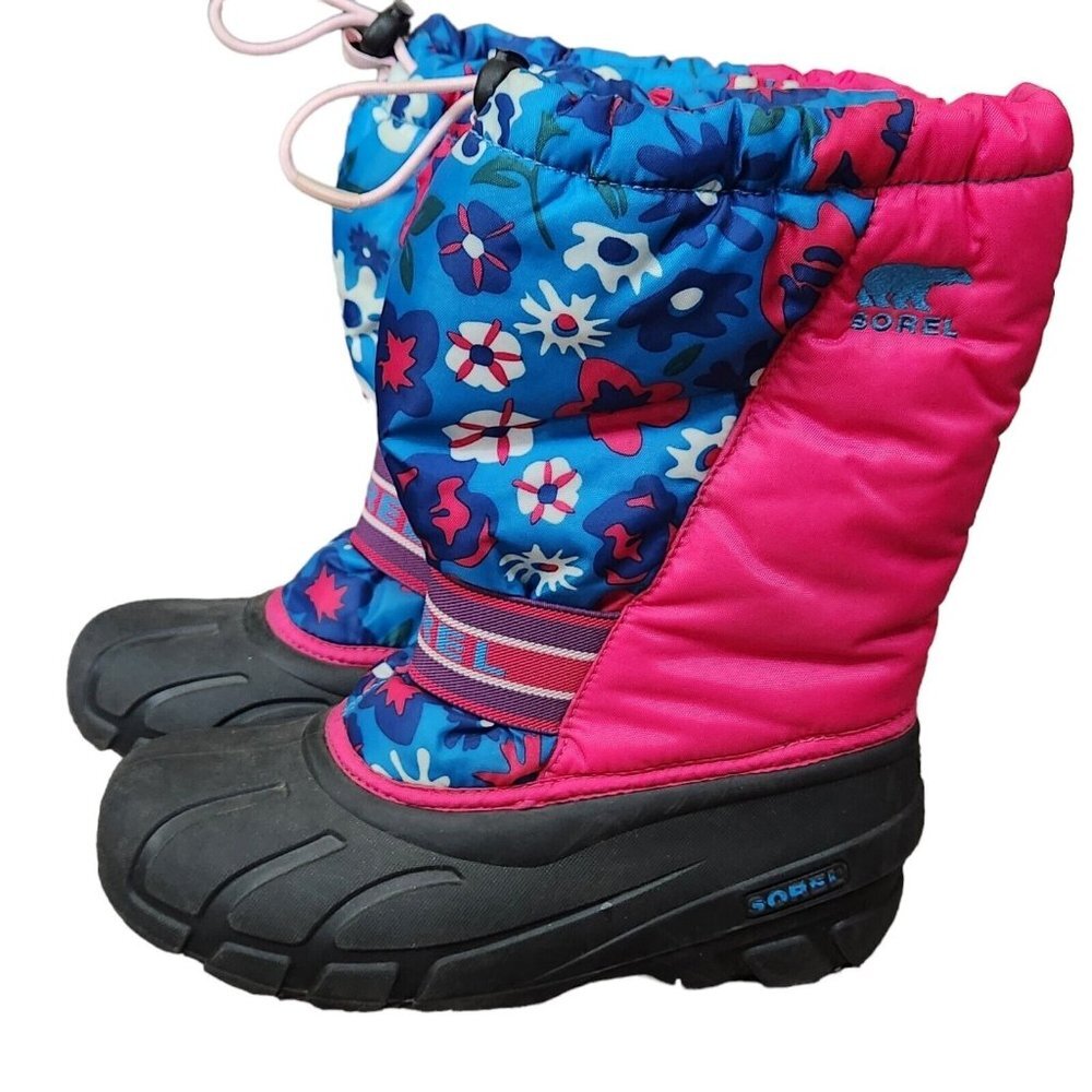Sorel Snow‎ Winter Boots Women's Size 6 Pink Slip On Insulated Waterproof 1831